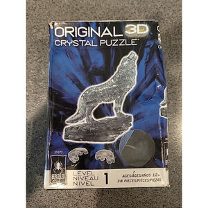 Original 3D Crystal Puzzle Wolf BePuzzled #31072 38 Pieces Level 1 Brain Teaser